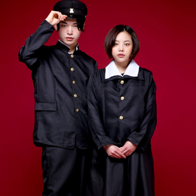 반티킹 추억의 졸업사진 가족사진 복고 교련복 옛날교복 가족소품 사진 코스프레