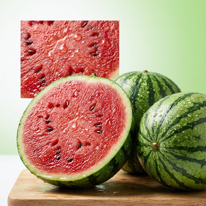 고당도 애플수박 특품 1~2인용 미니수박 산지직송, 1개, 2통 (700-900g)