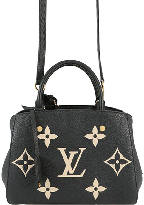 루이 비통 중고 2020-2025 바이컬러 모노그램 앙프렝트 자이언트 몽테뉴 BB 사첼 백