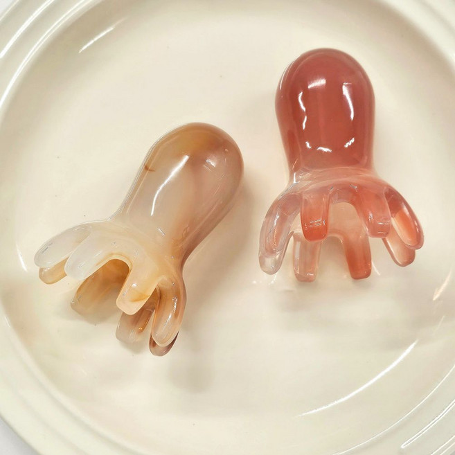 문어 만능 두피 마사지 지압 괄사 마사지기 중형 han76378wh, 핑크