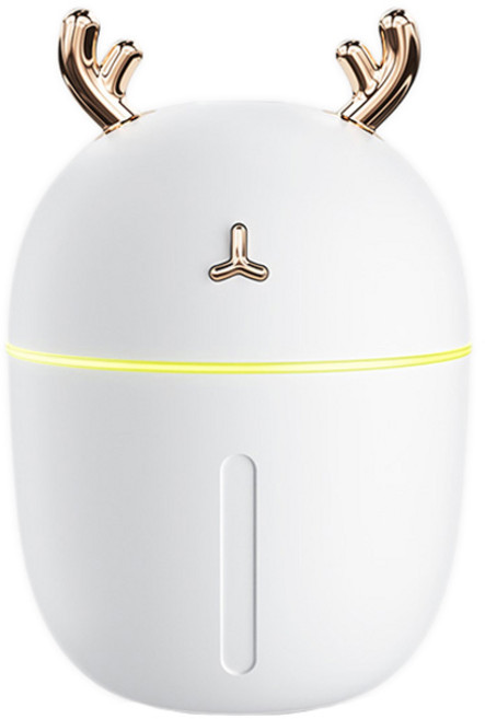 홍운 F11 사슴뿔 USB 미니가습기 사무실책상 무드등기능 저소음 간편새척, 화이트