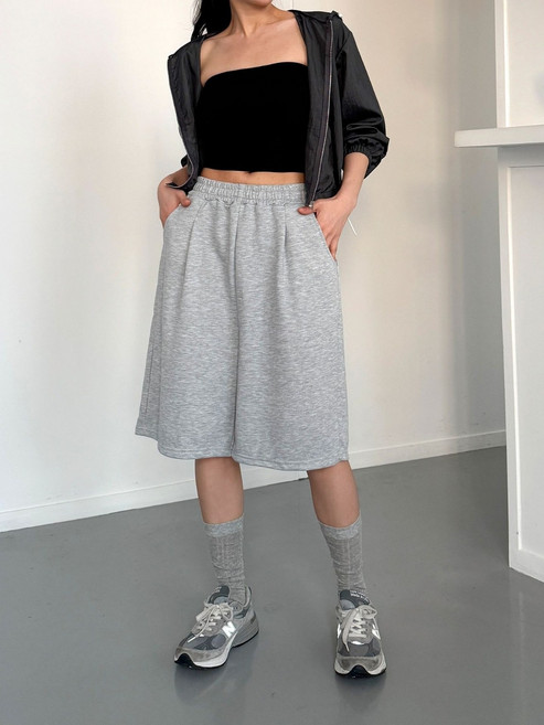 컬러 다양 프렌치 버뮤다 핀턱 반바지(10컬러)