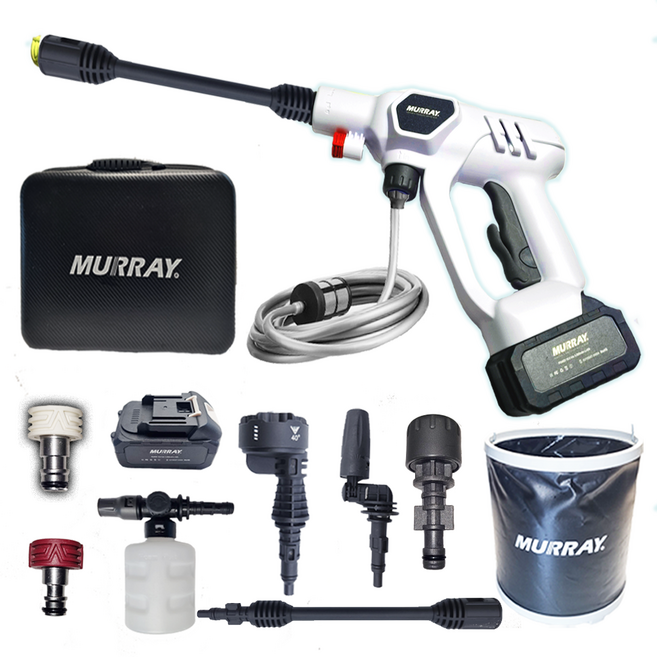 머레이 만능 무선 초고압 세척기 셀프 세차건 초강력 고압 분사기 무선 세차 분무기 WT-GUN, 만능세차건 WT-GUN