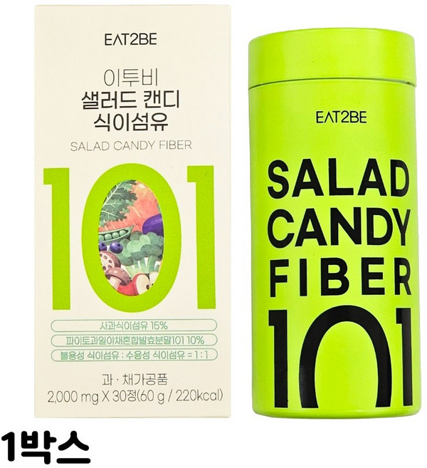 이투비 샐러드캔디 101가지 식이섬유 츄어블, 1개, 60g