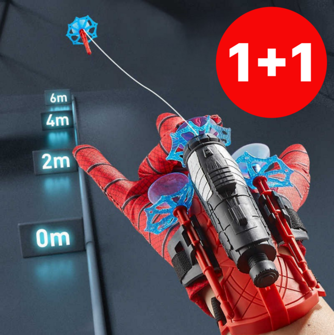 섭합 [1+1] 스파이더맨 웹슈터 거미줄 발사기, 2개, 레드