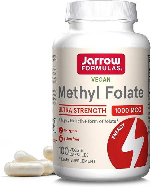 Jarrow FORMULAS 賈羅公式 甲基葉酸素食膠囊 1000mcg, 100顆, 1罐