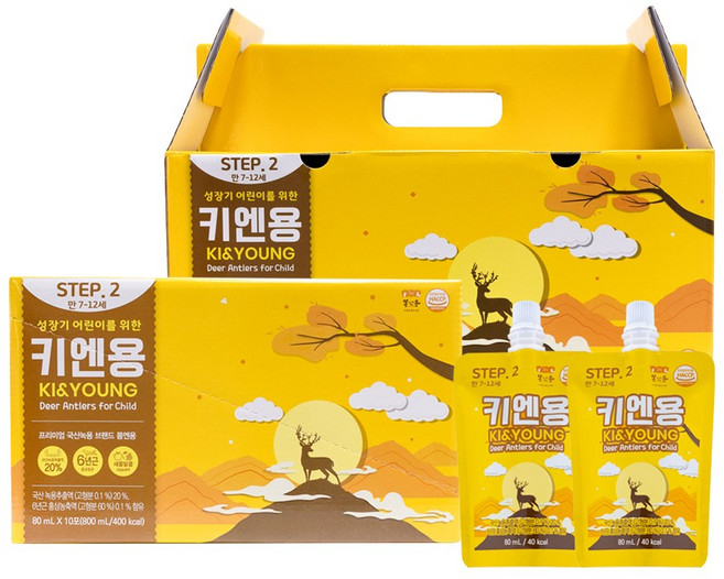 몸엔용 키엔용 유아 건강식품, 10개, 80ml