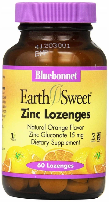 블루보넷 어쓰 스위트 징크 15mg 내추럴 오렌지 로젠지, 60개입, 1개, 60정 - 쿠팡