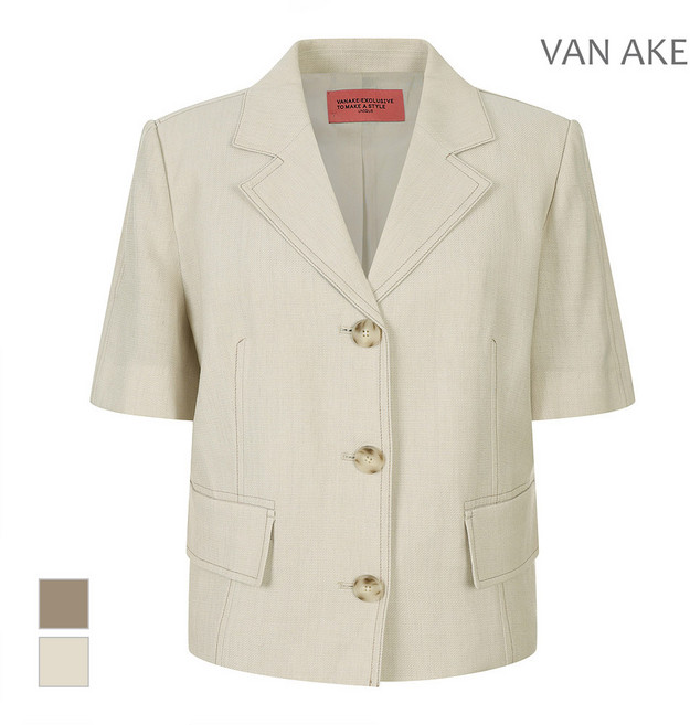 [반에이크] 포인트 스티치크롭자켓_VB45JKM101Z