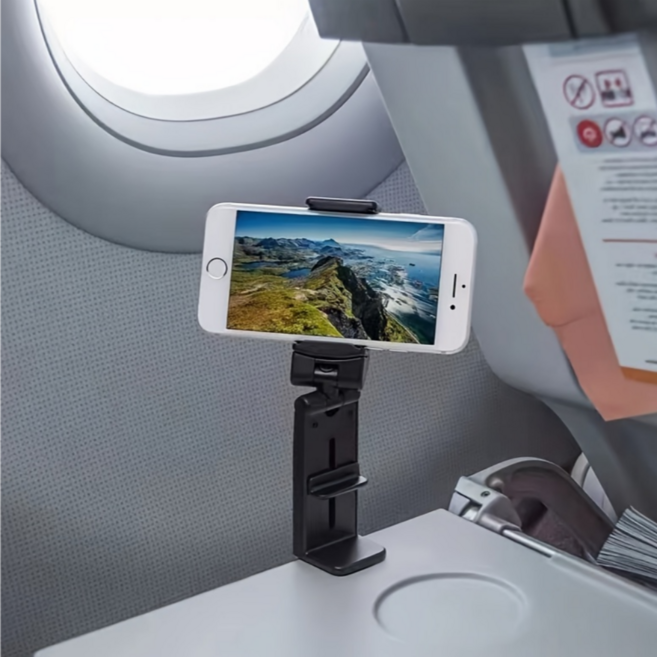 다용도 360도 회전 접이식 스마트폰 거치대, 블랙