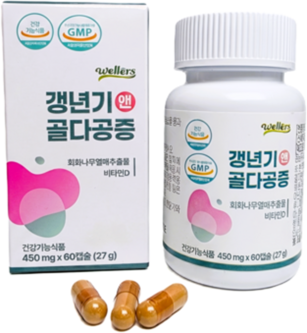 웰러스 갱년기 앤 골다공증 여성 갱년기 뼈건강 영양제, 6개, 60정