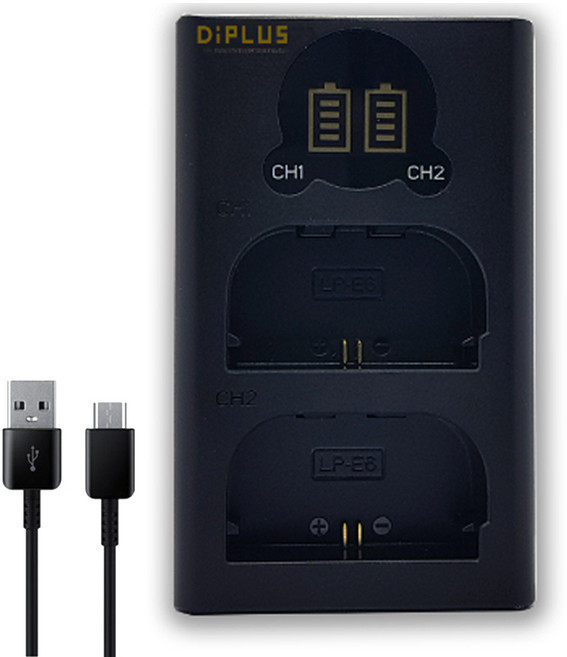 퓨어클리어 캐논 LCD 듀얼 USB 호환 충전기, NB-6L