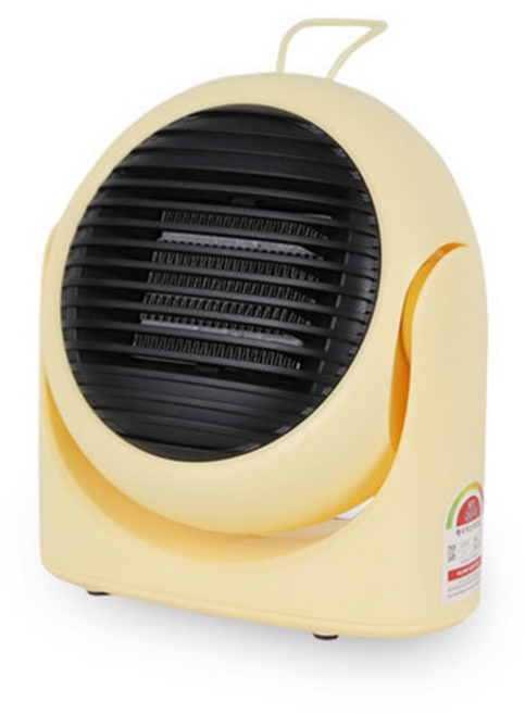 툴콘 모아캠핑 PTC 미니 팬히터 MF-3050 캠핑용 온풍기, 옐로우