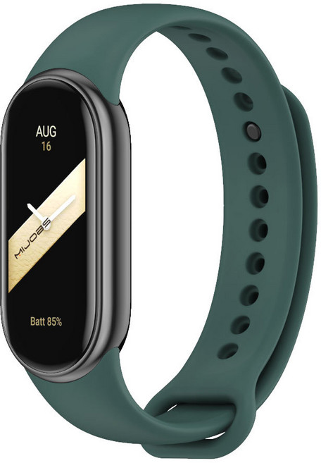 샤오미 미밴드10 미밴드9 미밴드8 컬러 스트랩 실리콘 TPU 17가지 색상 샤오미 스마트밴드 10 9 8 호환 시계줄, 그린, 1개