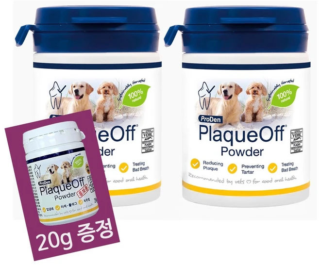 플라그오프 반려동물 파우더 영양제, 40g, 구강/치석관리, 2개 - 쿠팡