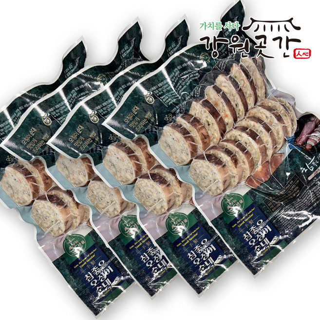 [강원곳간] 속초 오징어순대(슬라이스 진공팩) 500g, 4개