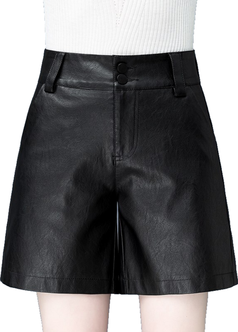 다소미얼 인조가죽 반바지 여성 따뜻한 편안한 가을 겨울 CY201010798Z