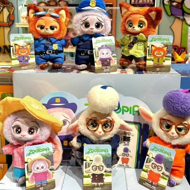 팝마트 디즈니 주토피아2 인형키링 랜덤박스ZOOTOPIA 키홀더 열쇠고리 피규어 캐릭터키링, 주디경찰관, 1개