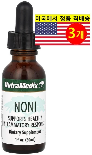 NutraMedix 노니 추출 리퀴트 Noni, 3개, 30ml - 쿠팡