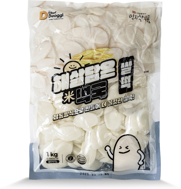 [인덕식품] 햇살담은 미 떡국 떡국떡, 1개, 1kg