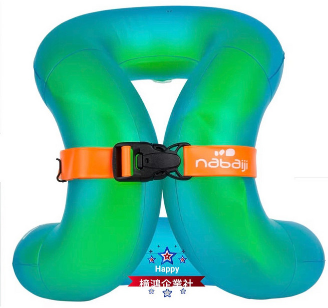 NABAIJI 兒童充氣套頭游泳啟蒙背心 (19-30kg) - 游泳運動用品, 1個, 19-30綠色１個