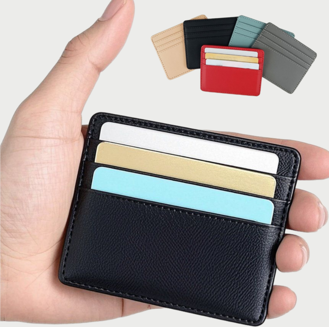 BOARONG 심플 슬림 카드지갑 미니 명함 지갑