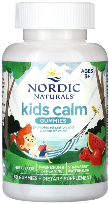 Nordic Naturals Kids Calm 구미젤리 만 3세 이상 딸기 수박 맛 구미젤리 60개, NordicNaturalsKidsCalm구미젤리만3세이, 1개 - 쿠팡
