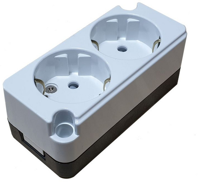 접지콘센트 휴대용 전기코드 디자인멀티탭 스마트멀티탭 멀티플러그 인테리어멀티탭 여행용멀티탭 벽부착 2구 노출 콘센트 나사타입 접지 MT+3565EA, 1개