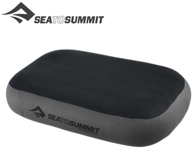 [텐잘남] SEATOSUMMIT 씨투써밋 에어로 필로우 프리미엄 디럭스 베개, 그레이, 1개