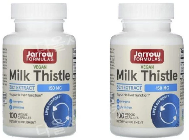 재로우포뮬러스 표준화된 밀크시슬 150mg 베지 캡슐 100정, 2개 - 쿠팡