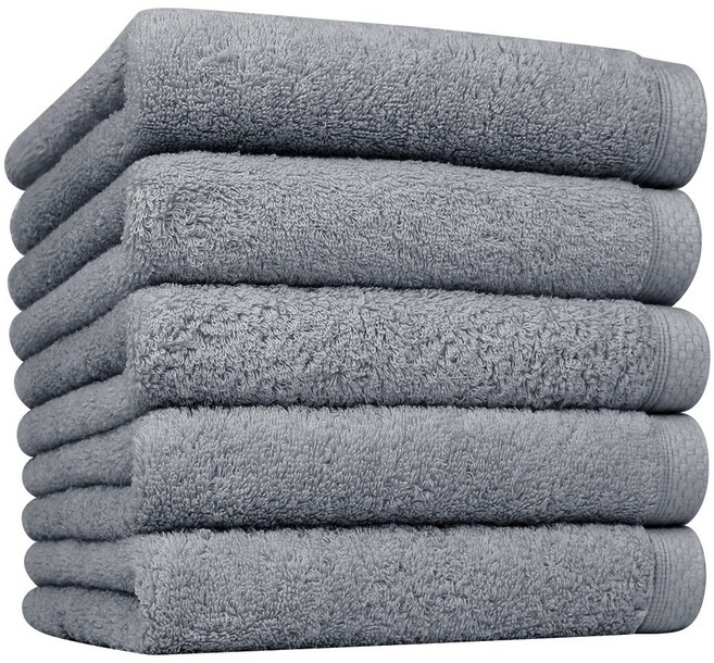 송월타월 헤븐리 수건 160g 40수 코마사, 5개, 그레이