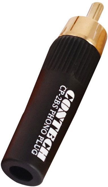 CONTECH 鍍金蓮花 RCA 端子 音源轉接頭, 1個, 黑, 黑色