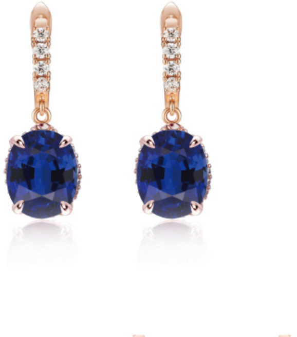 [혜성 주얼리] 루이즈 딥블루 사파이어 귀걸이