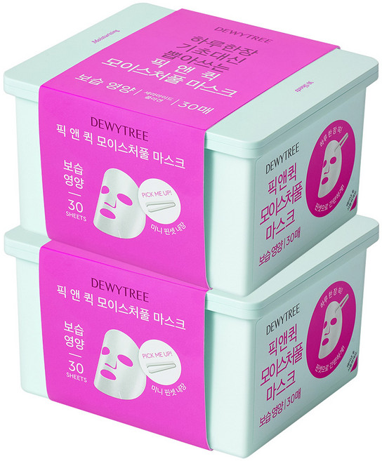 듀이트리 픽앤퀵 뽑아쓰는 마스크팩, 30개입, 2개