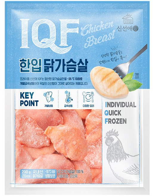 신선애 IQF 한입 닭가슴살 200g, 15개