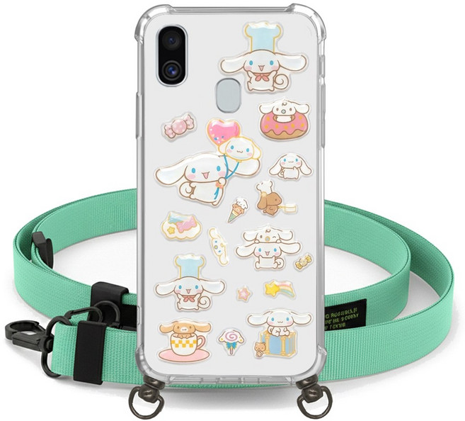 시나모롤 목걸이 케이스 패치 스트랩 키즈폰 갤럭시 어린이