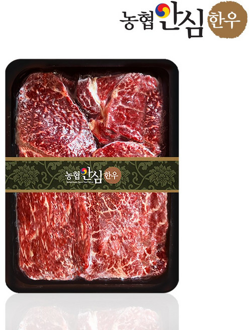 [농협안심한우] 1+등급 한우 국거리 600g 정육, 1개