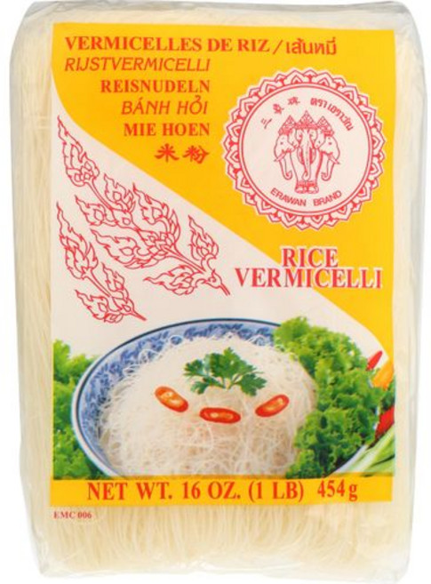 에라완 버미셀리 쌀국수 16온스 ERAWAN Vermicelli Rice Noodles 16 OZ, 1개