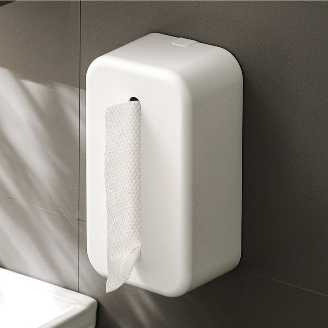 바이챈스 무타공 심플 핸드타올케이스 화이트 1개, 무광 화이트