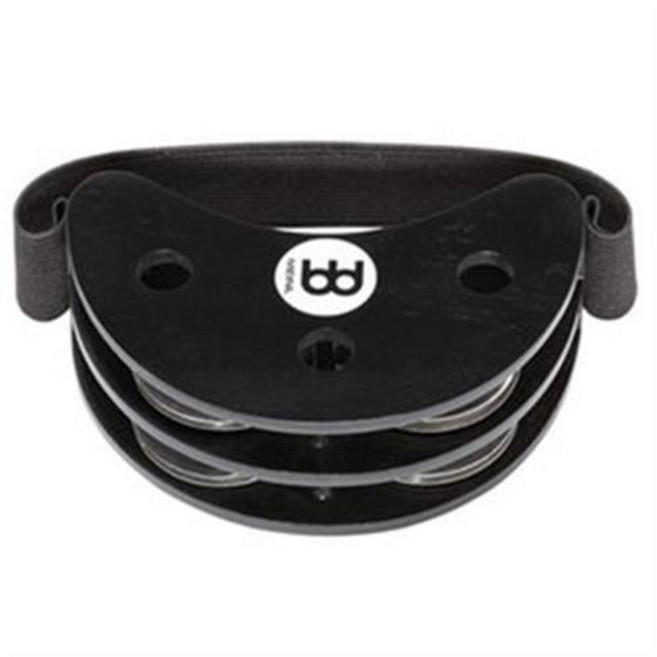 Meinl 검정 Foot 탬버린 Steel Jingles BKK FJS2S-BK, 1개