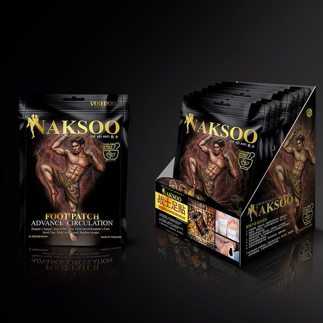NAKSOO 戰士足貼 促進循環, 泰國足貼睡眠貼4包, 1套