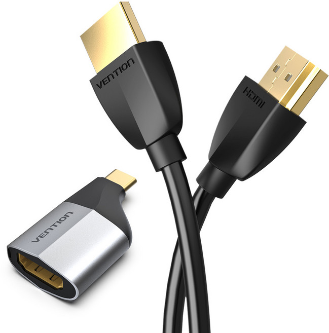 벤션 2in1 타입C HDMI 미러링 케이블, 1개, 0.5m