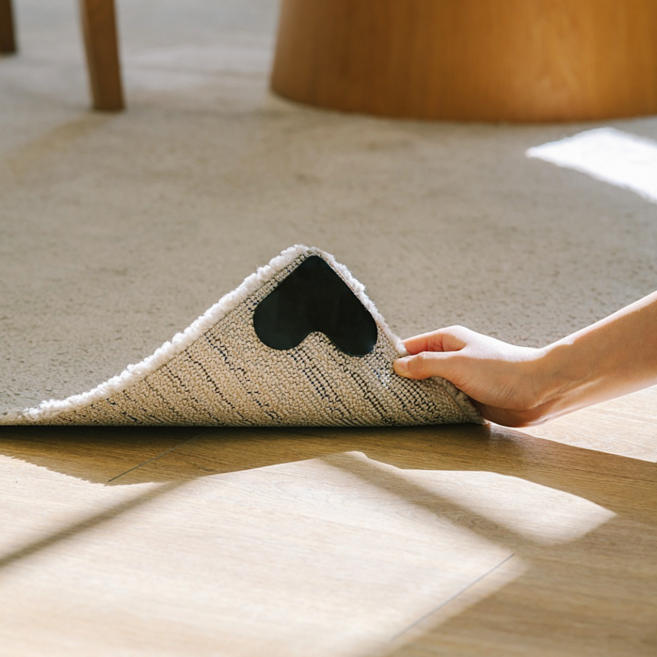 미끄럼방지 러그 카페트 재사용 논슬립 패드 5개입, 블랙, 5개