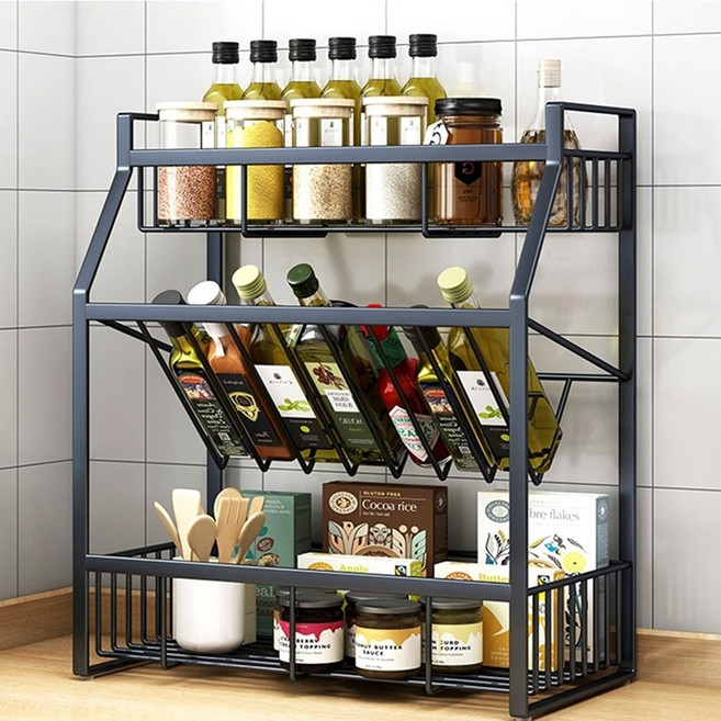 3단 와인 조미료 양념통 선반 주방정리 양념정리대 수납선반, B, 1개
