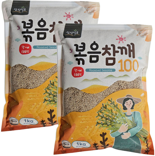 삼진식품 볶음참깨 1kg 볶은 통깨, 2개