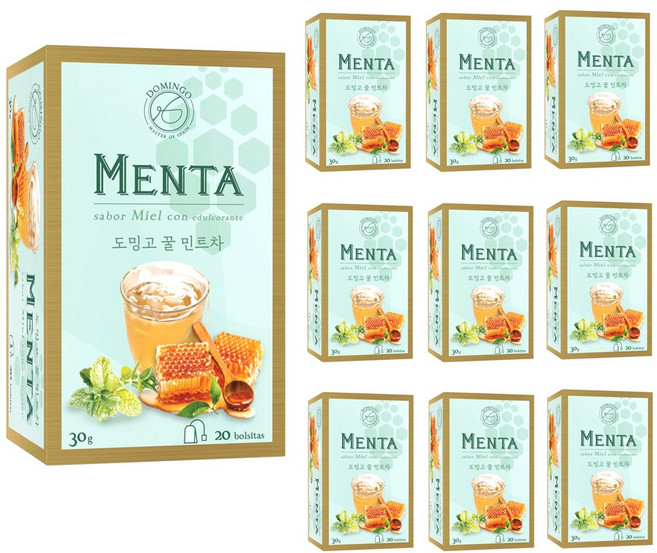 스페인 도밍고 꿀페퍼민트 20티백 10개, 1.5g, 20개입