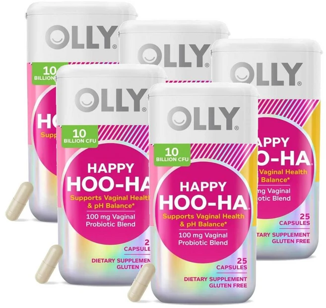 올리 해피 후하 여성 프로바이오틱 블랜드 캡슐 OLLY Happy Hoo-Ha, 25정, 5개 - 쿠팡