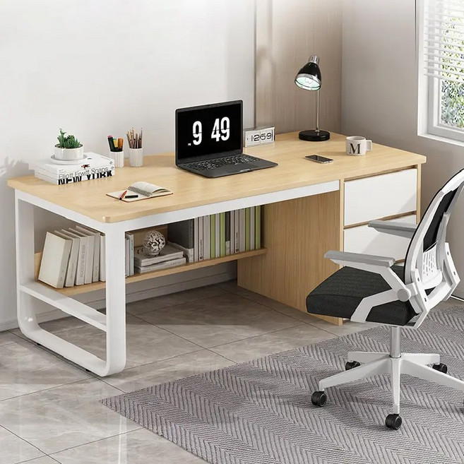 Sonipure 책상 서랍이 달린 컴퓨터 책상 심플하다 사무용 책상