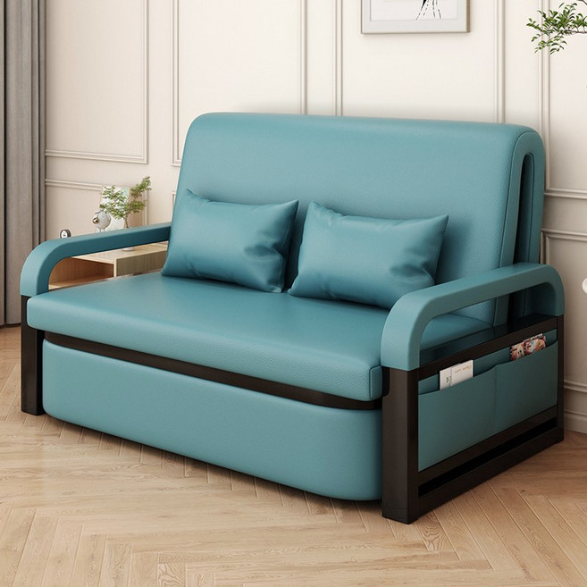 베아트룸 라텍스 1인용 접이식 소파베드 108cm BRL5, 블루