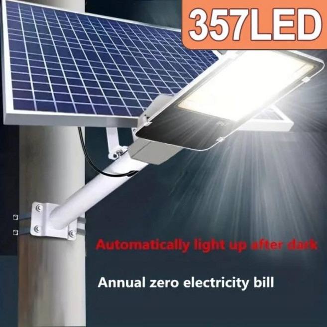 태양열가로등 차고 정원 벽 호환용 램프용 강력한 야외 태양광 가로등 357LED 6500K IP65 방수 4000 mah 3000mah, 03 3000mAh, 3박스